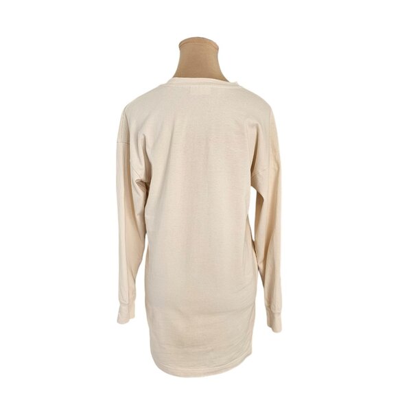 TNA Aritzia Off White Cream Long Sleeve Shirt Dress Sz XXS - Picture 3 of 7